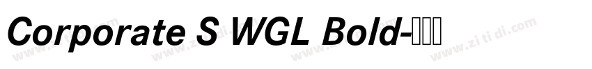 Corporate S WGL Bold字体转换